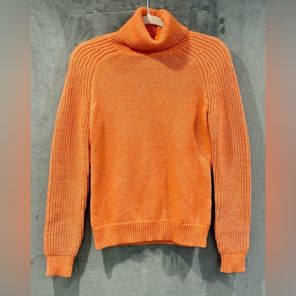 Vineyard Vines‎ Women Size Small Wool Blend Turtleneck Sweater Orange Sherbet